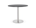 DT00730BL 5420072053752 Petite table de bureau / à diner ronde DALLAS noire - à̃ 90 cm