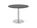 Petite table de bureau / à diner ronde DALLAS noire - à 90 cm