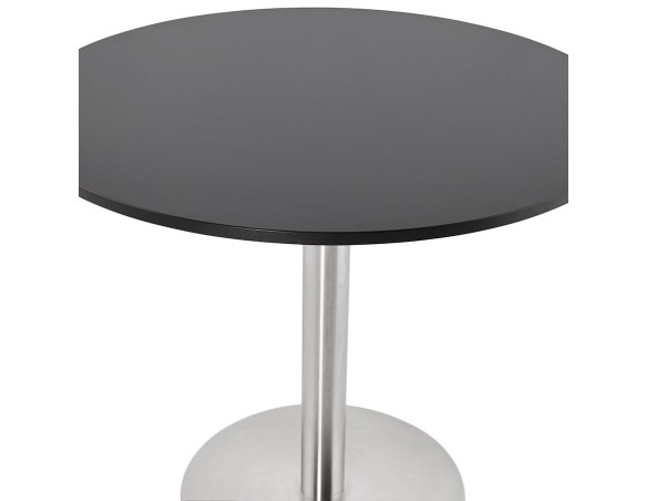 Petite table de bureau / à diner ronde DALLAS noire - à 90 cm