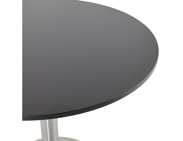 Petite table de bureau / à diner ronde DALLAS noire - à 90 cm
