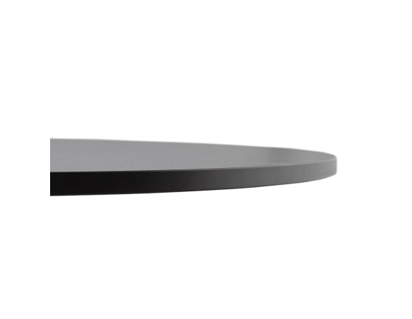 Petite table de bureau / à diner ronde DALLAS noire - à 90 cm