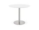 DT00740WH 5420072053776 Petite table de bureau / à diner ronde INDIANA blanche - à̃ 90 cm