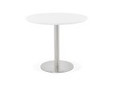 Petite table de bureau / à diner ronde INDIANA blanche - à 90 cm