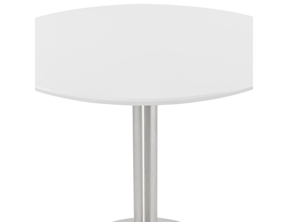 Petite table de bureau / à diner ronde INDIANA blanche - à 90 cm