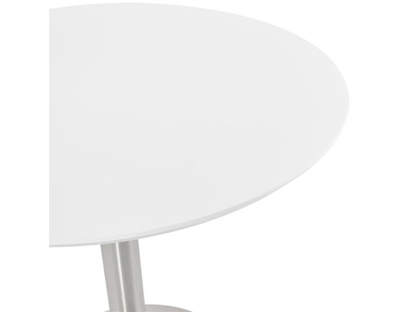 Petite table de bureau / à diner ronde INDIANA blanche - à 90 cm