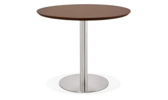 DT00750WA 5420072053790 Petite table de bureau / à diner ronde INDIANA en bois finition Noyer - à̃ 90 cm