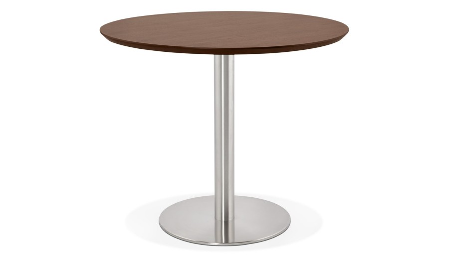 DT00750WA 5420072053790 Petite table de bureau / à diner ronde INDIANA en bois finition Noyer - à̃ 90 cm