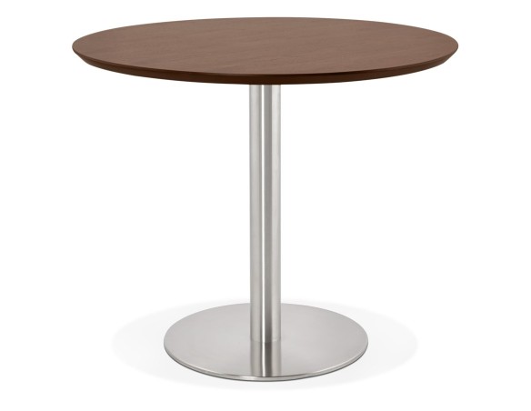 DT00750WA 5420072053790 Petite table de bureau / à diner ronde INDIANA en bois finition Noyer - à̃ 90 cm