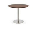 Petite table de bureau / à diner ronde INDIANA en bois finition Noyer - à 90 cm