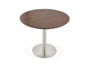 Petite table de bureau / à diner ronde INDIANA en bois finition Noyer - à 90 cm