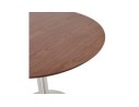 Petite table de bureau / à diner ronde INDIANA en bois finition Noyer - à 90 cm