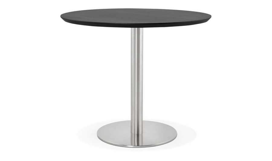 DT00760BL 5420072053813 Petite table de bureau / à diner ronde INDIANA noire - à̃ 90 cm