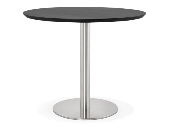 DT00760BL 5420072053813 Petite table de bureau / à diner ronde INDIANA noire - à̃ 90 cm