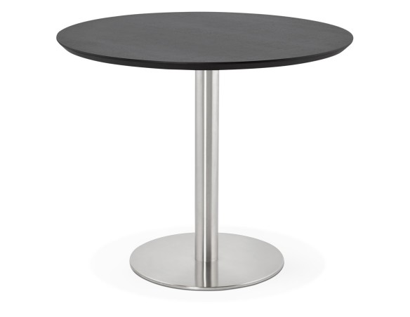 Petite table de bureau / à diner ronde INDIANA noire - à 90 cm