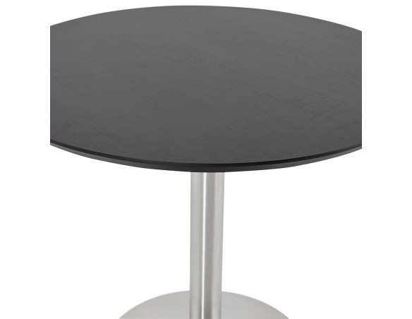 Petite table de bureau / à diner ronde INDIANA noire - à 90 cm