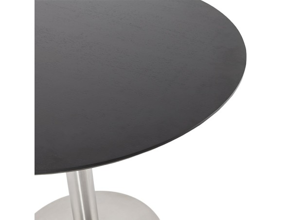 Petite table de bureau / à diner ronde INDIANA noire - à 90 cm
