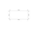 Table / bureau design MAMBO blanc - 180x90 cm