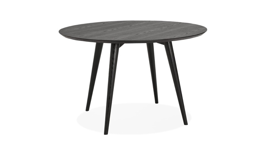 DT00990BL 5420072054896 Table à dîner ronde SWEDY en bois noir - à̃ 120 cm