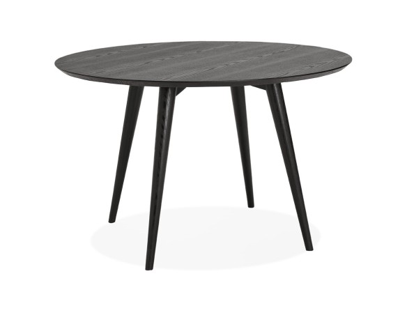 DT00990BL 5420072054896 Table à dîner ronde SWEDY en bois noir - à̃ 120 cm