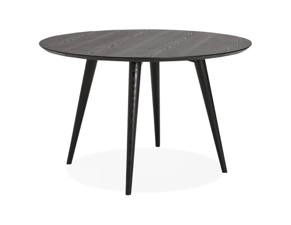 Table à dîner ronde SWEDY en bois noir - à 120 cm