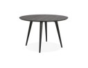 Table à dîner ronde SWEDY en bois noir - à 120 cm