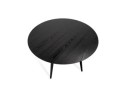 Table à dîner ronde SWEDY en bois noir - à 120 cm