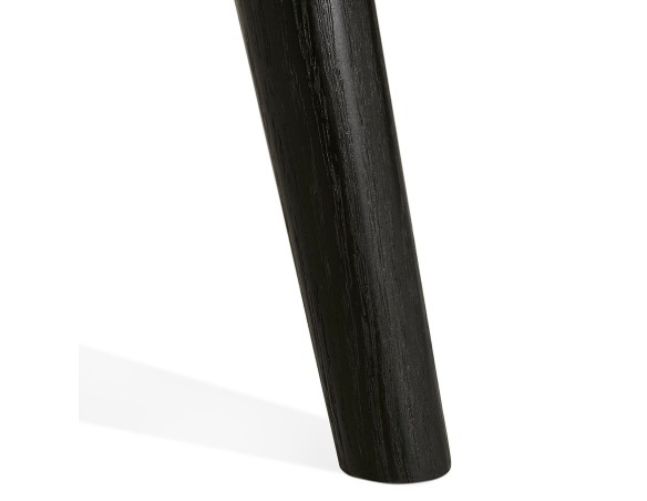 Table à dîner ronde SWEDY en bois noir - à 120 cm