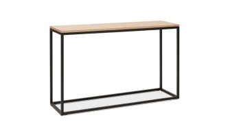 CT00940NABL 5420072087009 Table console style industriel RIVER en bois finition naturelle et métal noir
