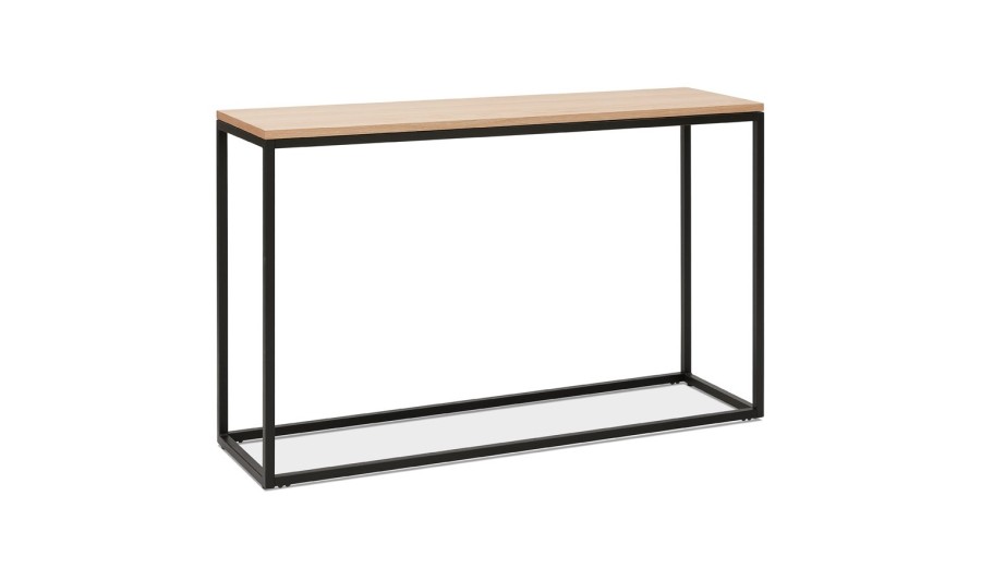 CT00940NABL 5420072087009 Table console style industriel RIVER en bois finition naturelle et métal noir CT00940NABL 5420072087009 Table console style industriel RIVER en bois finition naturelle et métal noir