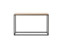 Table console style industriel RIVER en bois finition naturelle et métal noir