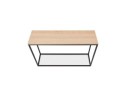 Table console style industriel RIVER en bois finition naturelle et métal noir