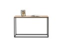 Table console style industriel RIVER en bois finition naturelle et métal noir