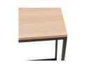 Table console style industriel RIVER en bois finition naturelle et métal noir