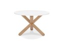 DT01560WH 5420072090047 Table ronde design MARVEL blanche et chêne massif - à̃ 120 cm