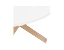 Table ronde design MARVEL blanche et chêne massif - à 120 cm