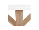 Table ronde design MARVEL blanche et chêne massif - à 120 cm