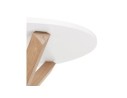 Table ronde design MARVEL blanche et chêne massif - à 120 cm