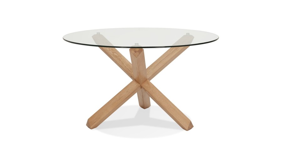 DT01570CL 5420072090108 Table ronde design MAGIK en verre et chêne massif DT01570CL 5420072090108 Table ronde design MAGIK en verre et chêne massif