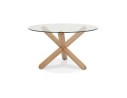 DT01570CL 5420072090108 Table ronde design MAGIK en verre et chêne massif