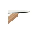 Table ronde design MAGIK en verre et chêne massif