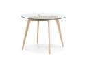 DT01940CL 5420072094809 Petite table à diner ronde ANGELA en verre transparent - à̃ 100 cm