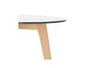Petite table à diner ronde ANGELA en verre transparent - à 100 cm