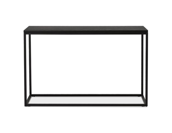 Table console style industriel RIVER en bois et métal noir