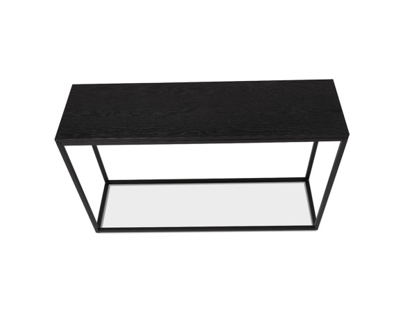 Table console style industriel RIVER en bois et métal noir