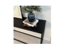Table console style industriel RIVER en bois et métal noir