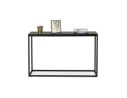 Table console style industriel RIVER en bois et métal noir