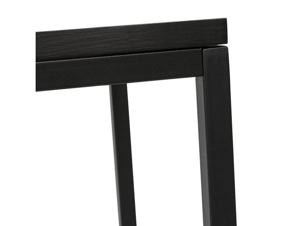 Table console style industriel RIVER en bois et métal noir
