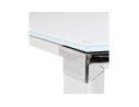 Grand bureau de direction en angle XLINE en verre blanc (angle au choix) - 200 cm