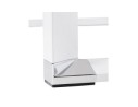 Grand bureau de direction en angle XLINE en verre blanc (angle au choix) - 200 cm