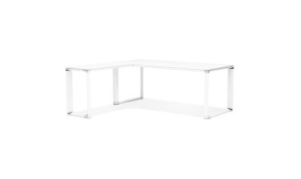 OT01350WHWH 5404028314067 Grand bureau de direction en angle XLINE en bois blanc (angle au choix) - 200 cm
